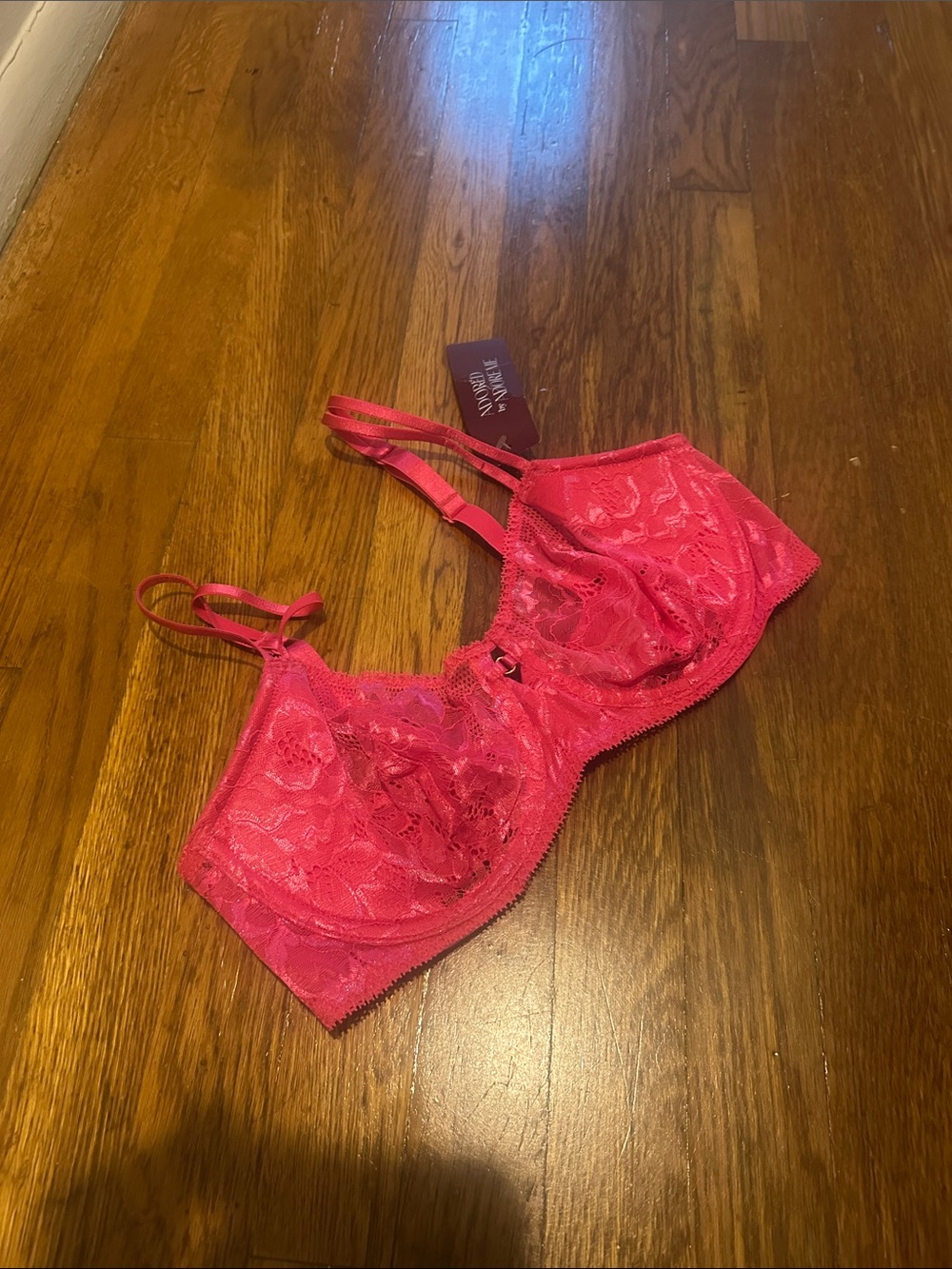 *Brand New* Adore Me Unlined Hot Pink Lace Bra